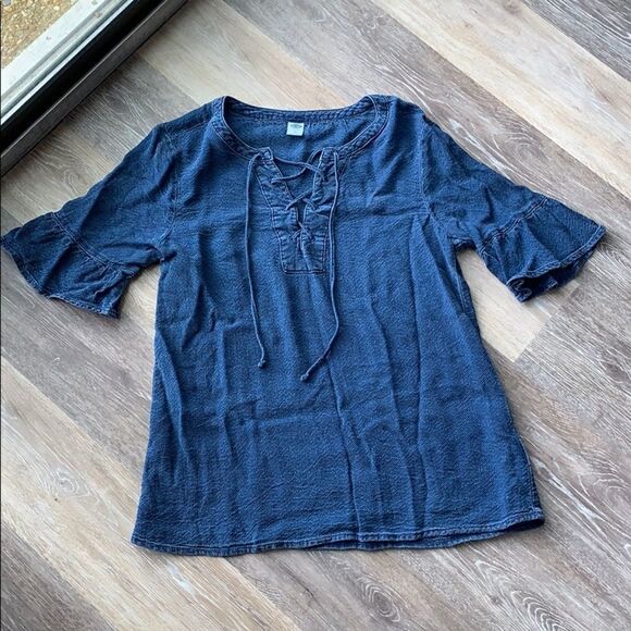 Old Navy Tops - Old Navy Ruffle sleeve top Ocean Blue Color
